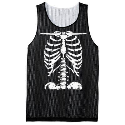 Skeleton Rib Cage Gifts Halloween Costume Mesh Reversible Basketball Jersey Tank