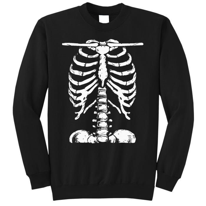 Skeleton Rib Cage Gifts Halloween Costume Tall Sweatshirt