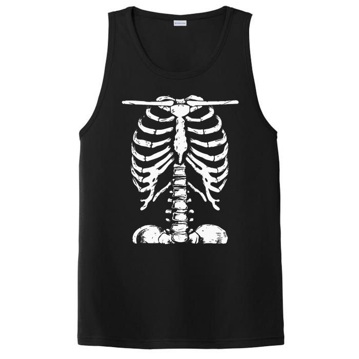 Skeleton Rib Cage Gifts Halloween Costume PosiCharge Competitor Tank