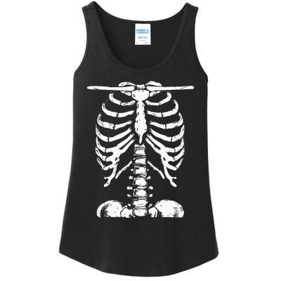 Skeleton Rib Cage Gifts Men Women Halloween Costume Ladies Essential Tank