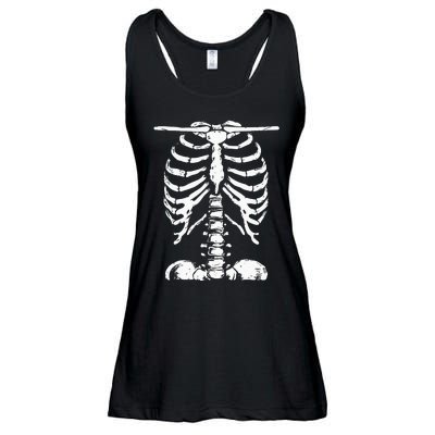 Skeleton Rib Cage Gifts Men Women Halloween Costume Ladies Essential Flowy Tank