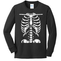 Skeleton Rib Cage Gifts Men Women Halloween Costume Kids Long Sleeve Shirt