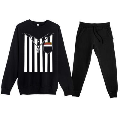 Soccer Referee Costume Premium Crewneck Sweatsuit Set