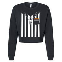 Soccer Referee Costume Cropped Pullover Crew