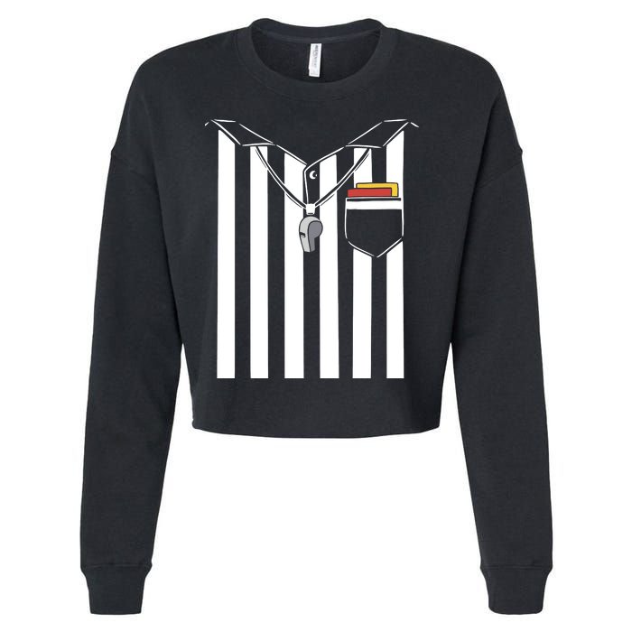 Soccer Referee Costume Cropped Pullover Crew