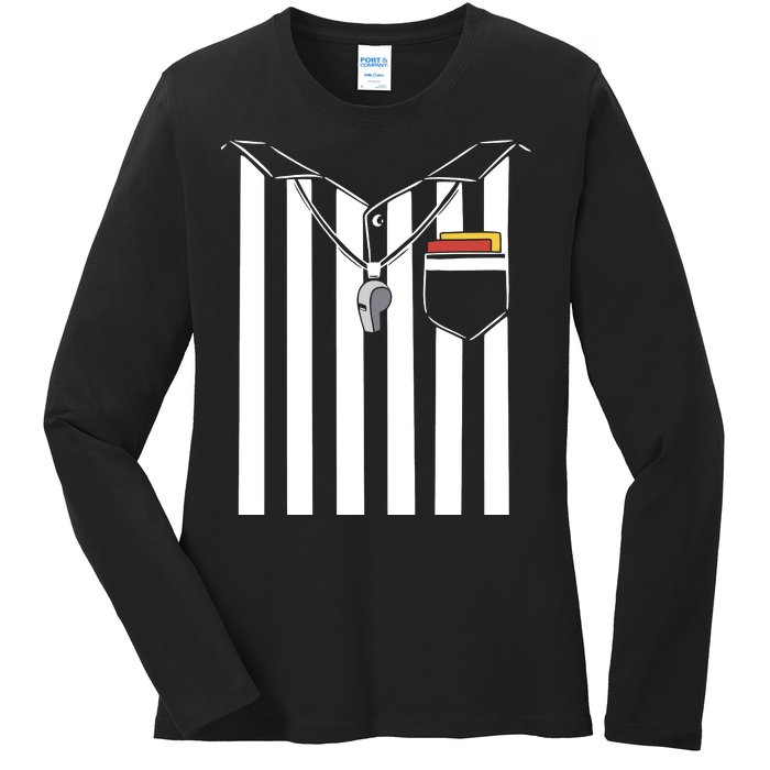 Soccer Referee Costume Ladies Long Sleeve Shirt