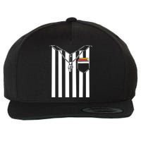 Soccer Referee Costume Wool Snapback Cap