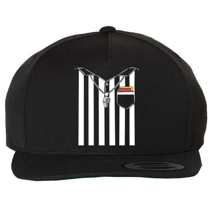 Soccer Referee Costume Wool Snapback Cap