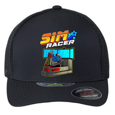 Sim Racer Car Racing And Driving Simulator Motion Rig Flexfit Unipanel Trucker Cap