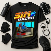 Sim Racer Car Racing And Driving Simulator Motion Rig Cooling Performance Crew T-Shirt