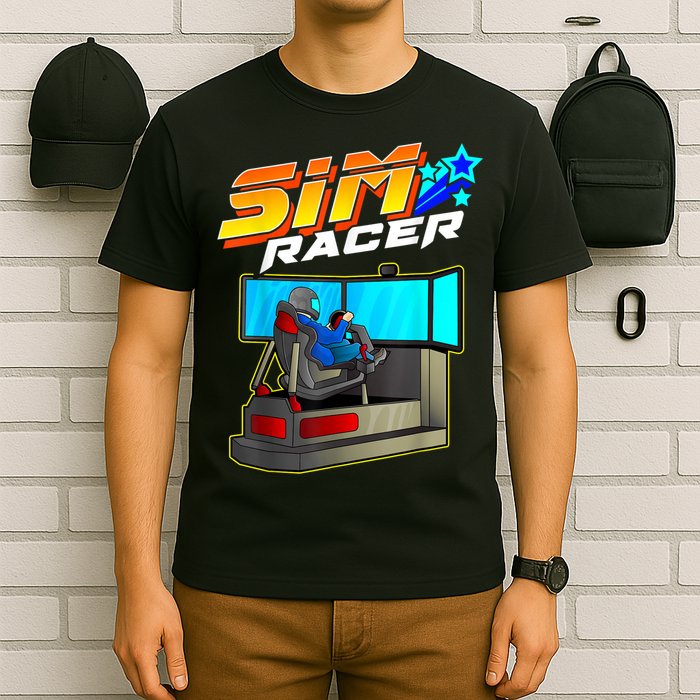 Sim Racer Car Racing And Driving Simulator Motion Rig T-Shirt