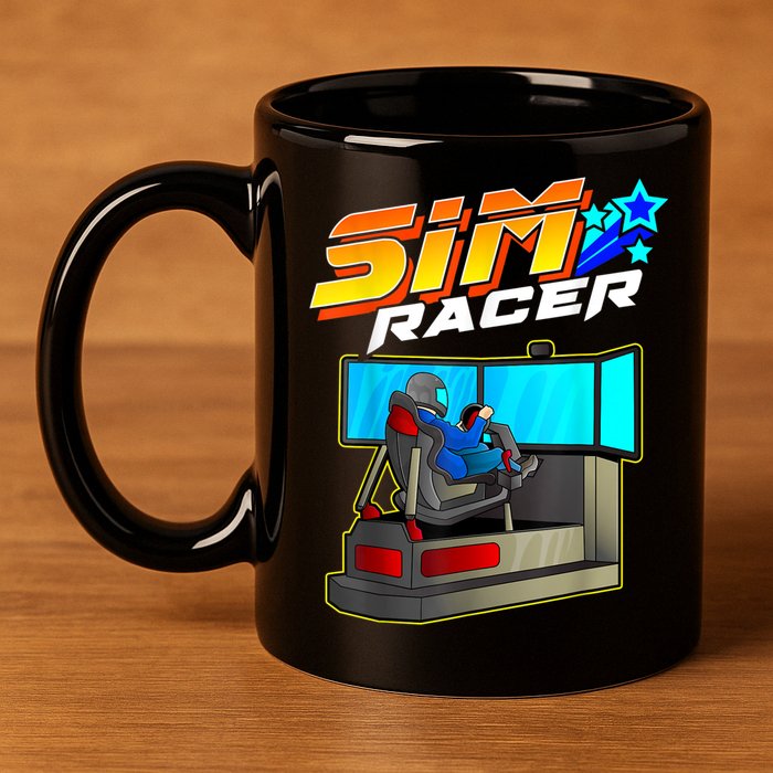 Sim Racer Car Racing And Driving Simulator Motion Rig 11oz C Handle Ceramic Mug