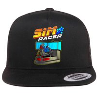 Sim Racer Car Racing And Driving Simulator Motion Rig Flat Bill Trucker Hat