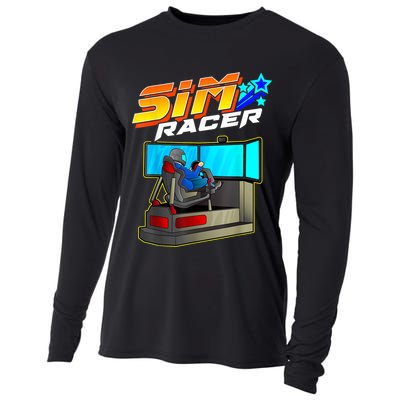 Sim Racer Car Racing And Driving Simulator Motion Rig Cooling Performance Long Sleeve Crew