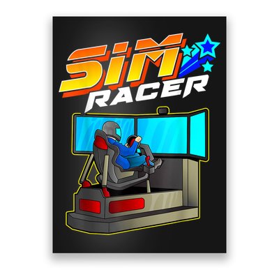 Sim Racer Car Racing And Driving Simulator Motion Rig Poster