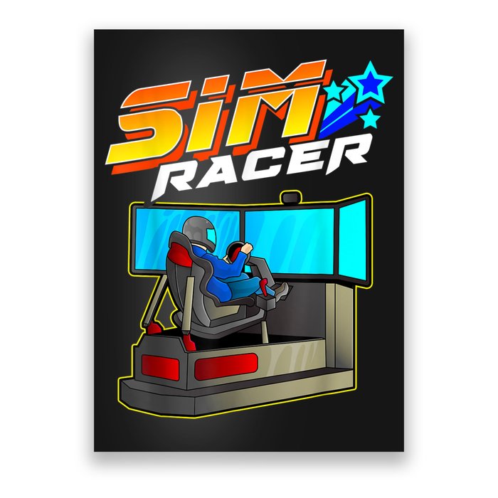 Sim Racer Car Racing And Driving Simulator Motion Rig Poster
