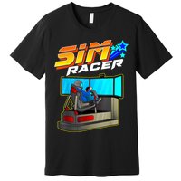 Sim Racer Car Racing And Driving Simulator Motion Rig Premium T-Shirt