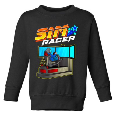 Sim Racer Car Racing And Driving Simulator Motion Rig Toddler Sweatshirt