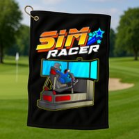 Sim Racer Car Racing And Driving Simulator Motion Rig Golf Towel