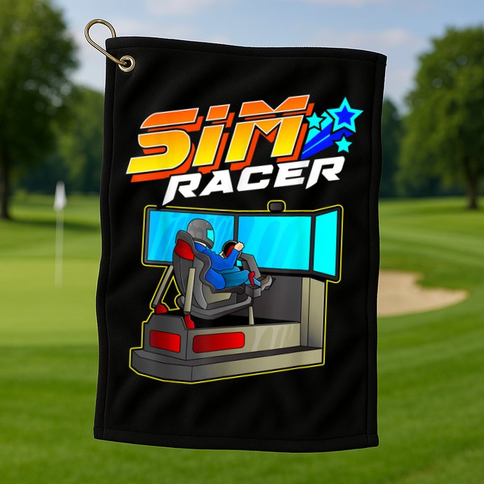 Sim Racer Car Racing And Driving Simulator Motion Rig Golf Towel