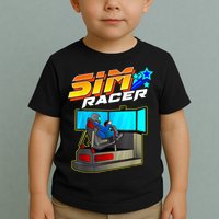 Sim Racer Car Racing And Driving Simulator Motion Rig Toddler T-Shirt