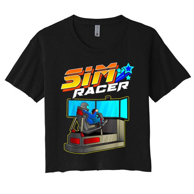 Sim Racer Car Racing And Driving Simulator Motion Rig Women's Crop Top Tee