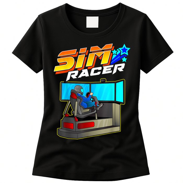 Sim Racer Car Racing And Driving Simulator Motion Rig Womens T-Shirt