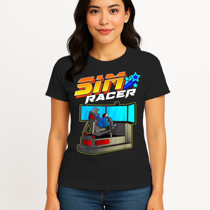 Sim Racer Car Racing And Driving Simulator Motion Rig Womens T-Shirt