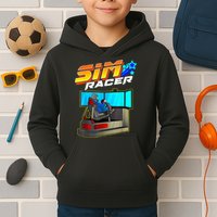 Sim Racer Car Racing And Driving Simulator Motion Rig Kids Hoodie