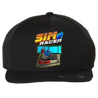 Sim Racer Car Racing And Driving Simulator Motion Rig Wool Snapback Cap
