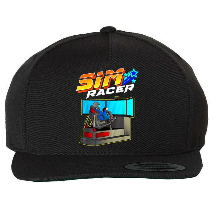 Sim Racer Car Racing And Driving Simulator Motion Rig Wool Snapback Cap