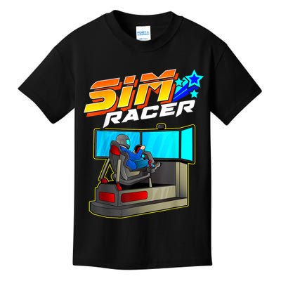 Sim Racer Car Racing And Driving Simulator Motion Rig Kids T-Shirt
