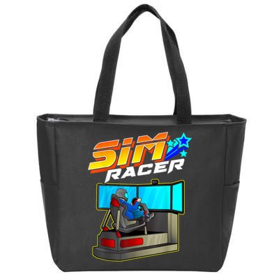 Sim Racer Car Racing And Driving Simulator Motion Rig Zip Tote Bag