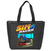 Sim Racer Car Racing And Driving Simulator Motion Rig Zip Tote Bag