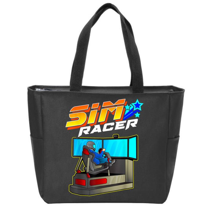 Sim Racer Car Racing And Driving Simulator Motion Rig Zip Tote Bag