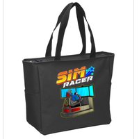 Sim Racer Car Racing And Driving Simulator Motion Rig Zip Tote Bag