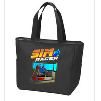 Sim Racer Car Racing And Driving Simulator Motion Rig Zip Tote Bag