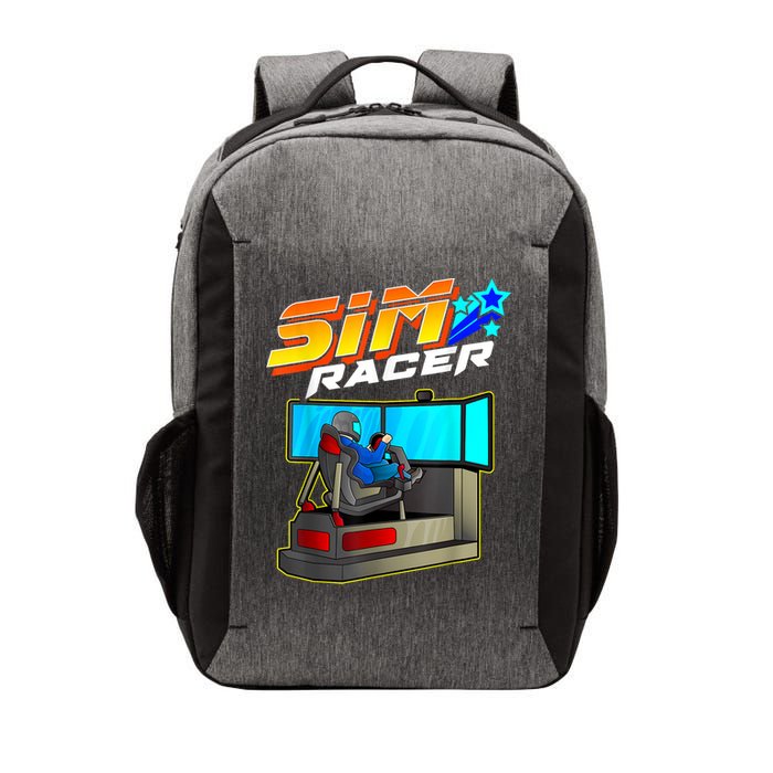 Sim Racer Car Racing And Driving Simulator Motion Rig Vector Backpack