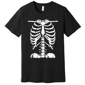 Skeleton Rib Cage Gifts Men Women Halloween Costume Premium T-Shirt