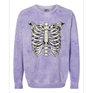 Skeleton Rib Cage Halloween Skeleton Costume Colorblast Crewneck Sweatshirt