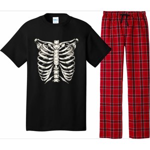 Skeleton Rib Cage Halloween Skeleton Costume Pajama Set