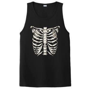 Skeleton Rib Cage Halloween Skeleton Costume PosiCharge Competitor Tank