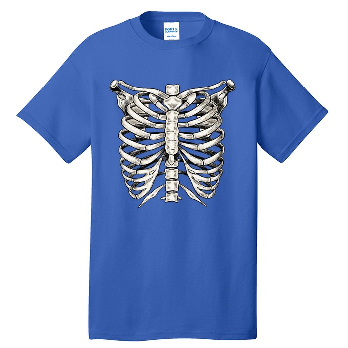 Skeleton Rib Cage Halloween Skeleton Costume Tall T-Shirt