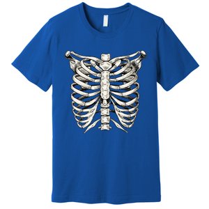 Skeleton Rib Cage Halloween Skeleton Costume Premium T-Shirt