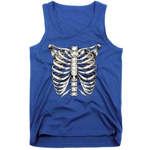 Skeleton Rib Cage Halloween Skeleton Costume Tank Top