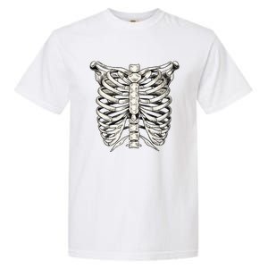 Skeleton Rib Cage Halloween Skeleton Costume Garment-Dyed Heavyweight T-Shirt