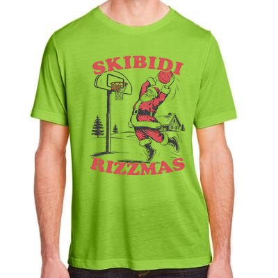 Skibid.I Rizzmas Christmas Rizz Santa Claus Basketball Adult ChromaSoft Performance T-Shirt