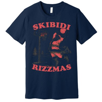 Skibid.I Rizzmas Christmas Rizz Santa Claus Basketball Premium T-Shirt