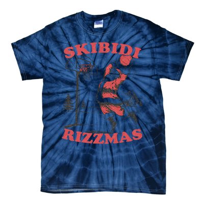 Skibid.I Rizzmas Christmas Rizz Santa Claus Basketball Tie-Dye T-Shirt