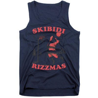 Skibid.I Rizzmas Christmas Rizz Santa Claus Basketball Tank Top